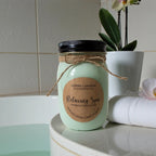 Relaxing Spa Eucalyptus and Mint Candle | Organic Soy Candle