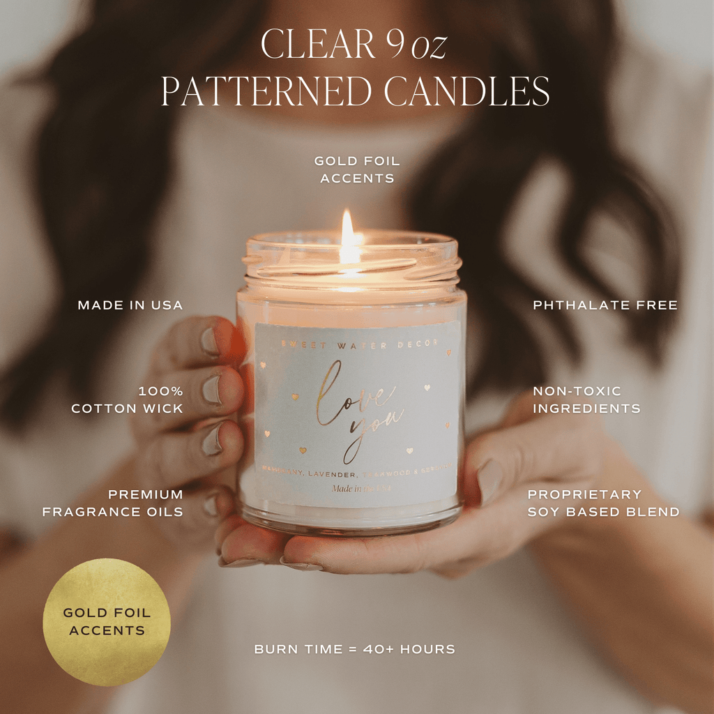 Forever and Always Soy Candle - Clear Jar - 9 oz