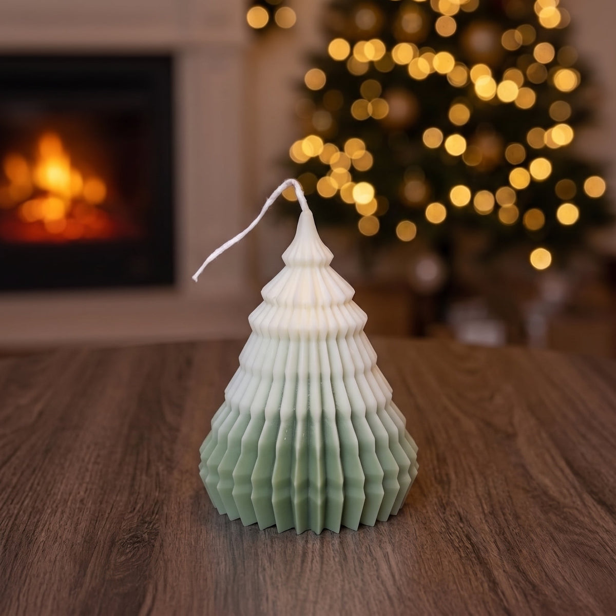 Origami Christmas Tree Candles