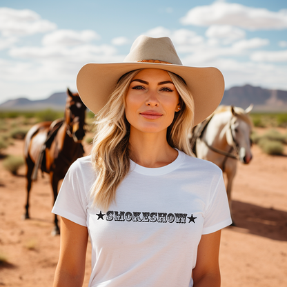 Smokeshow Graphic Tee Shirt for Country Girls- Bourbon Cowgirl
