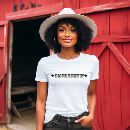 Smokeshow Graphic Tee Shirt for Country Girls- Bourbon Cowgirl