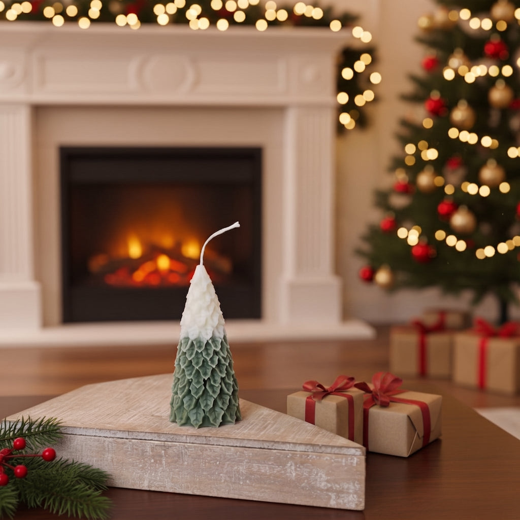 Pine Tree Sculptural Soy Candles