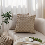 Pack of 2 Textured Decorative Throw Pillows 18x18