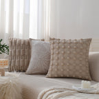 Pack of 2 Textured Decorative Throw Pillows 18x18