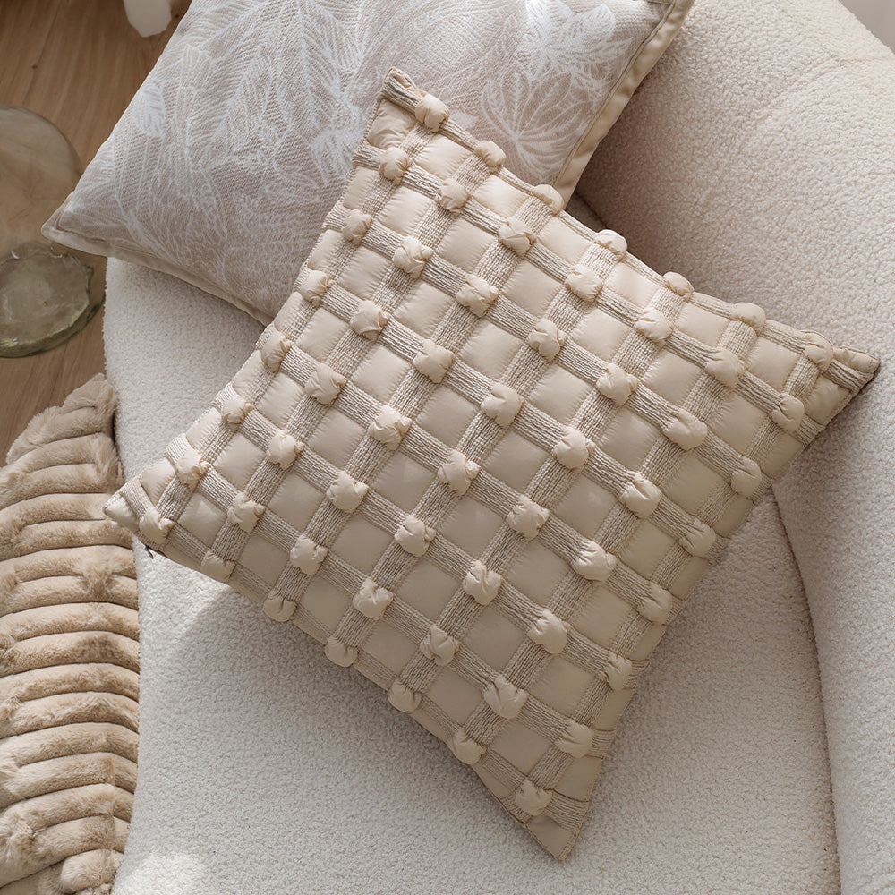 Pack of 2 Textured Decorative Throw Pillows 18x18