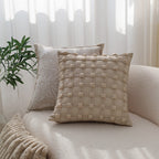 Pack of 2 Textured Decorative Throw Pillows 18x18