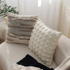 Pack of 2 Textured Decorative Throw Pillows 18x18