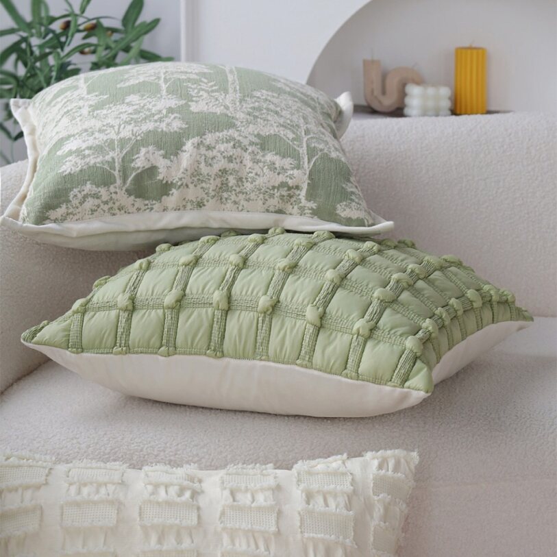 Pack of 2 Textured Decorative Throw Pillows 18x18