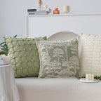 Pack of 2 Textured Decorative Throw Pillows 18x18