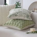 Pack of 2 Textured Decorative Throw Pillows 18x18