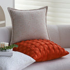 Pack of 2 Textured Decorative Throw Pillows 18x18