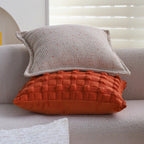 Pack of 2 Textured Decorative Throw Pillows 18x18