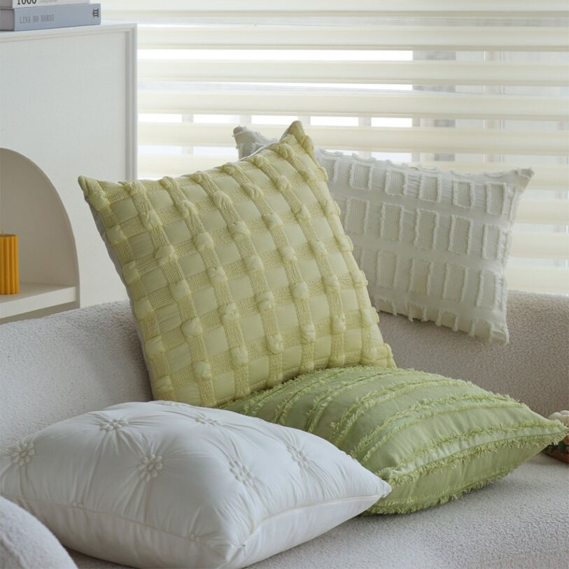 Pack of 2 Textured Decorative Throw Pillows 18x18