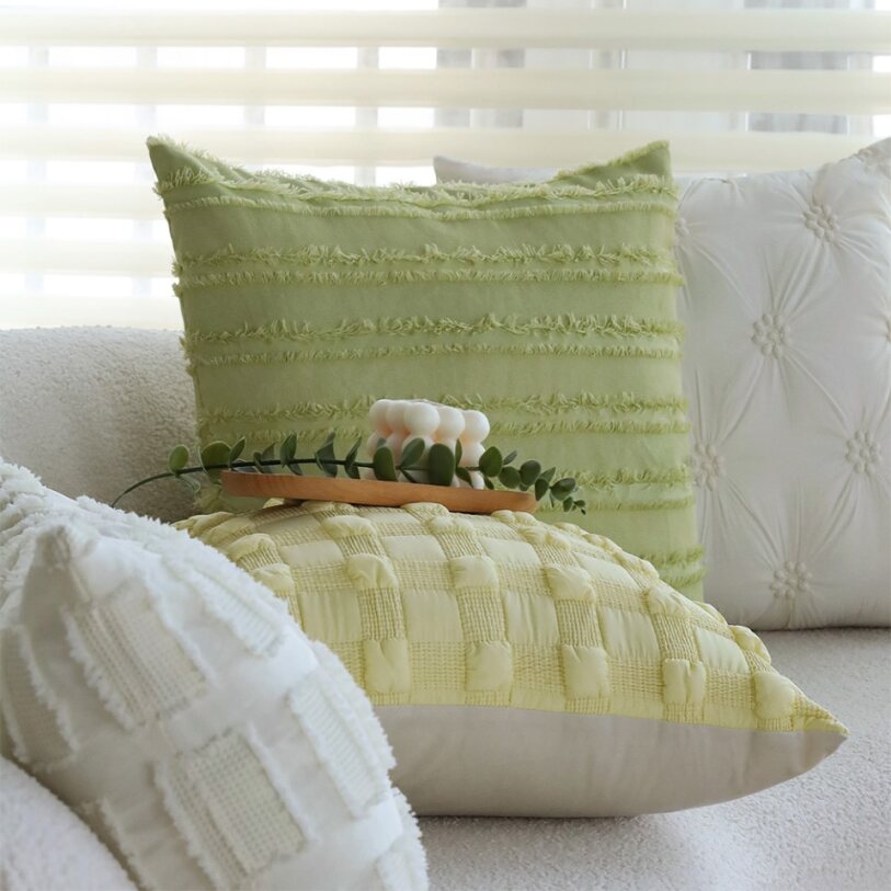 Pack of 2 Textured Decorative Throw Pillows 18x18