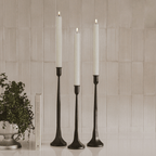 Fluted Taper Candles - Set of 3