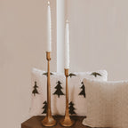Cream Tree Taper Candles - Set of 2