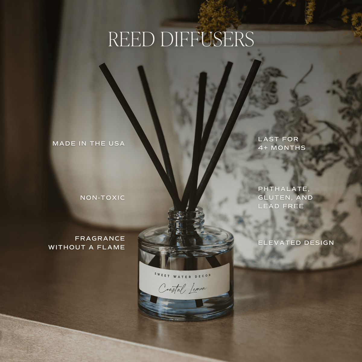 Salt & Sea Blue Glass Reed Diffuser