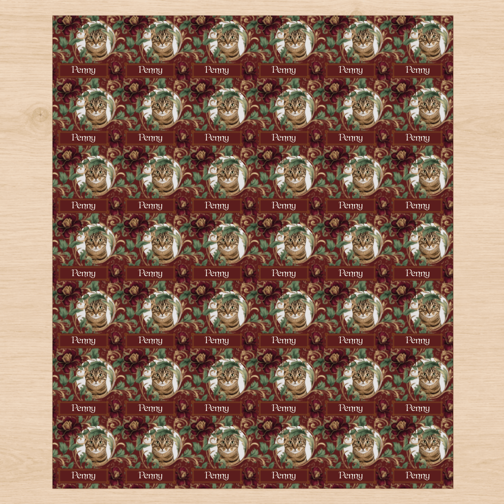 Personalized Garnet Garden Wrapping Paper