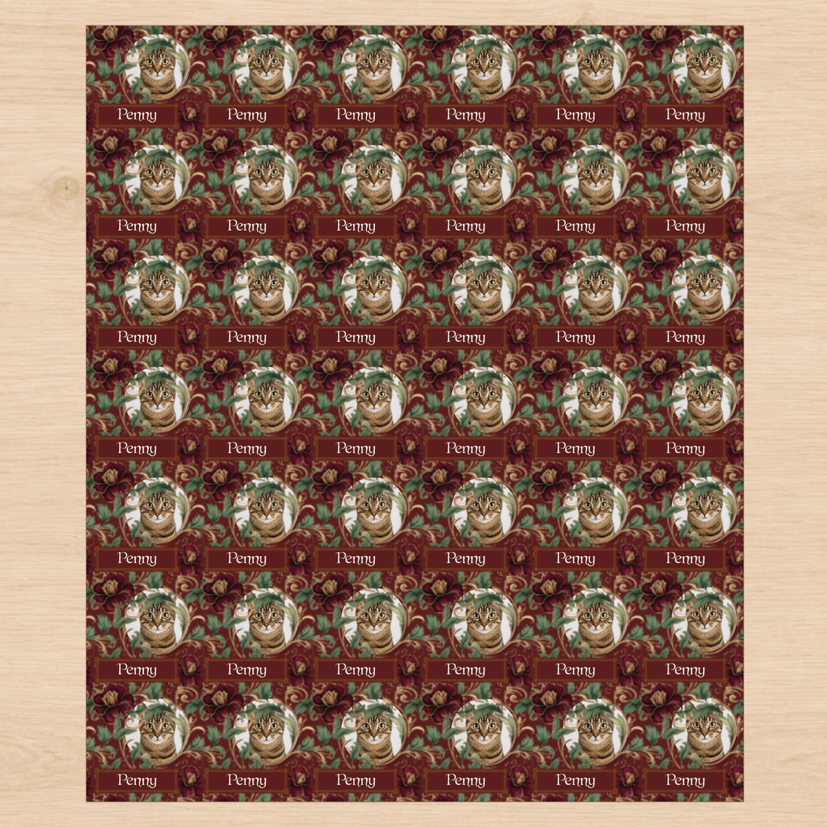 Personalized Garnet Garden Wrapping Paper