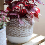 Boho Straw-Look Flower Planter