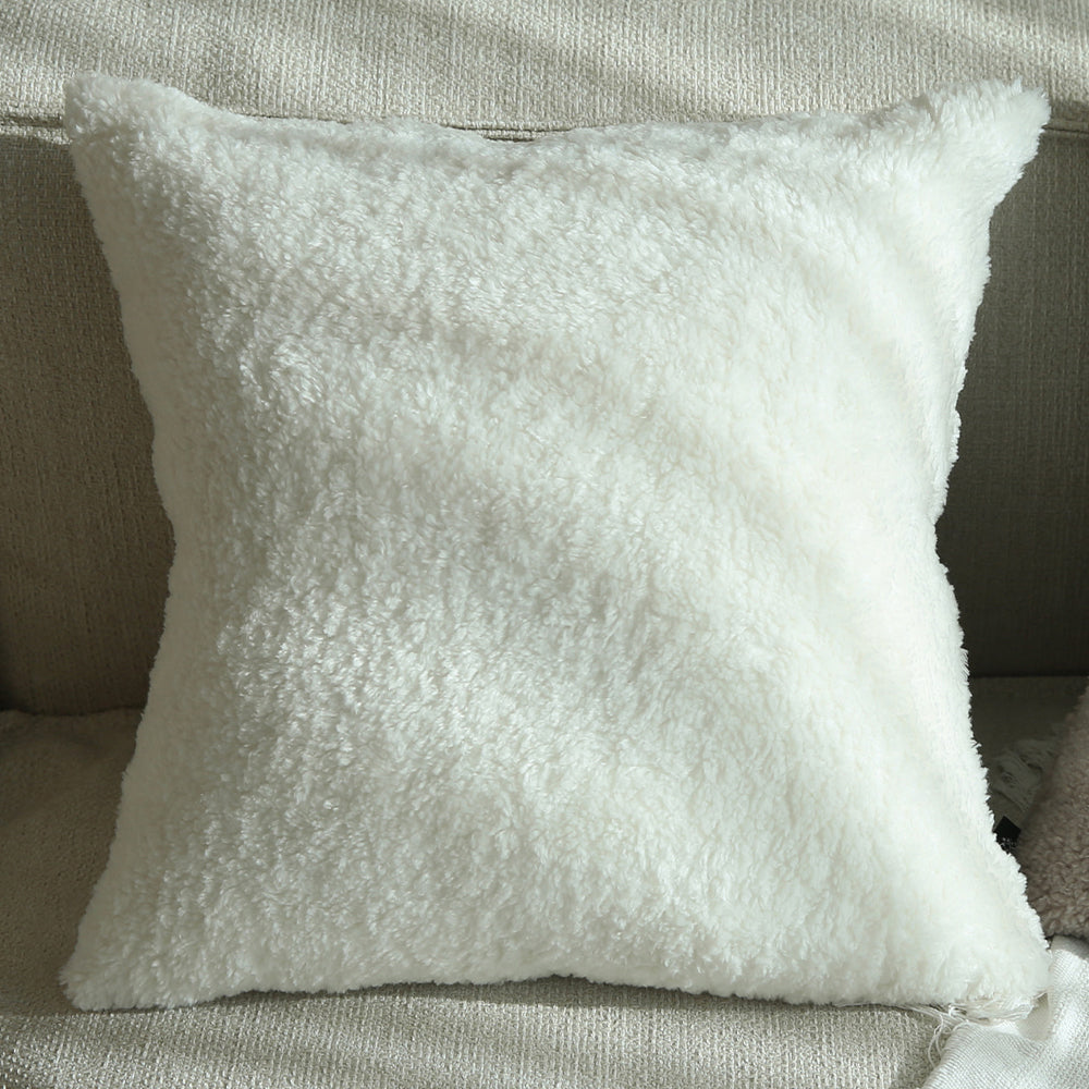 18"x18" Crushed Velvet Solid Color Throw Pillow Set with Insert