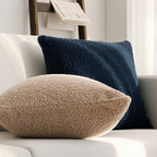 18"x18" Crushed Velvet Solid Color Throw Pillow Set with Insert