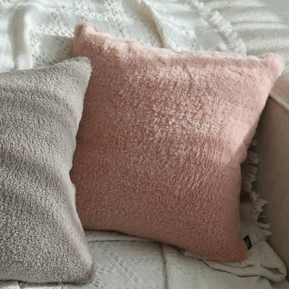 18"x18" Crushed Velvet Solid Color Throw Pillow Set with Insert