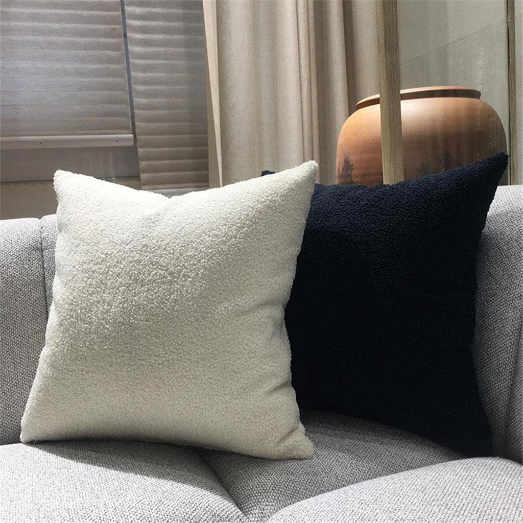 18"x18" Crushed Velvet Solid Color Throw Pillow Set with Insert