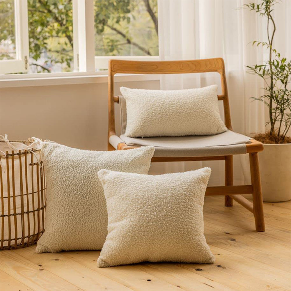 18"x18" Crushed Velvet Solid Color Throw Pillow Set with Insert