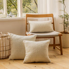 18"x18" Crushed Velvet Solid Color Throw Pillow Set with Insert
