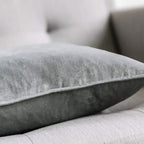 Dark-Grey Velvet Throw Pillow with 450g Insert 20X20 by Fancy & Stacy