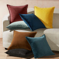 Dark-Grey Velvet Throw Pillow with 450g Insert 20X20 by Fancy & Stacy