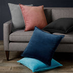 Dark-Grey Velvet Throw Pillow with 450g Insert 20X20 by Fancy & Stacy