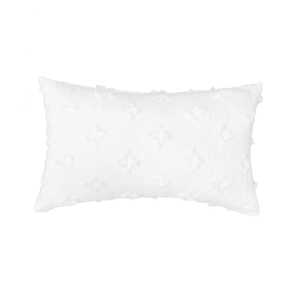 12''x20'' Tufted Floral Lumbar Throw Pillow with Insert