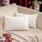 12''x20'' Tufted Floral Lumbar Throw Pillow with Insert