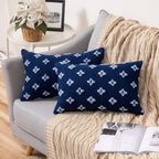 12''x20'' Tufted Floral Lumbar Throw Pillow with Insert