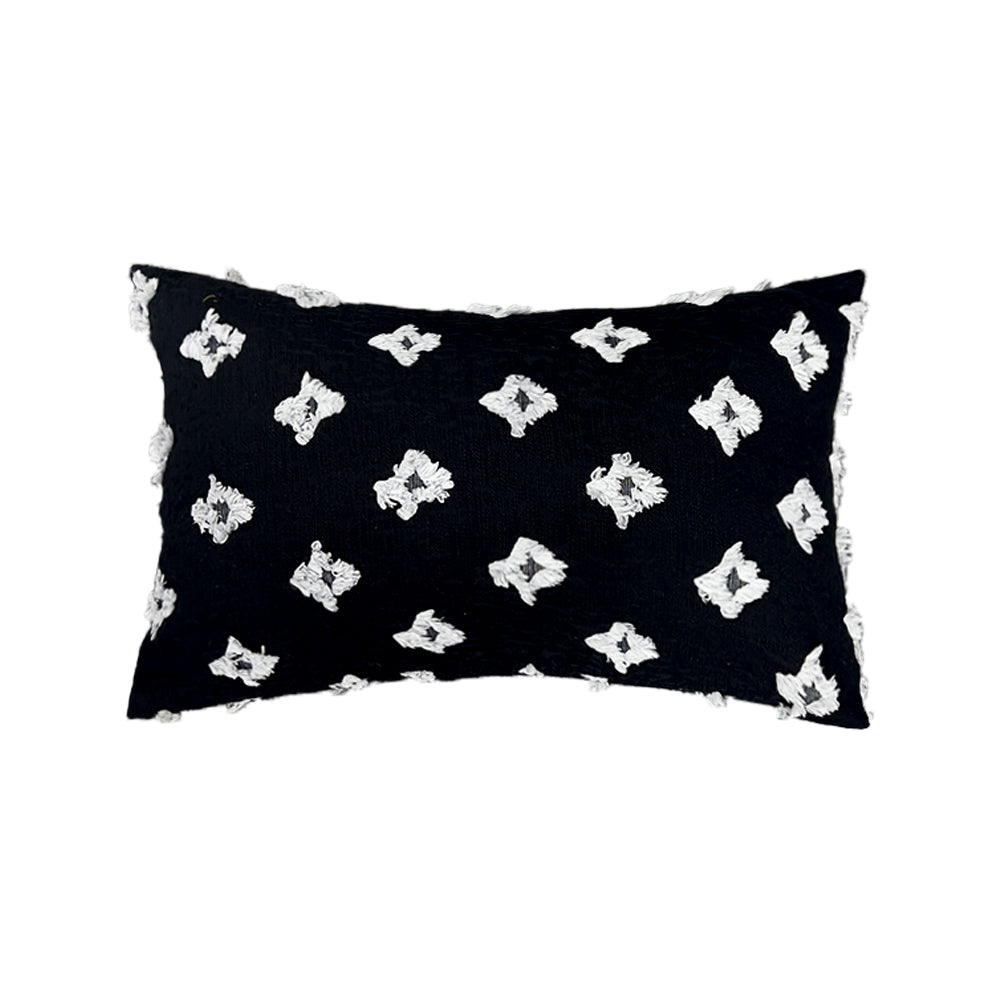 12''x20'' Tufted Floral Lumbar Throw Pillow with Insert