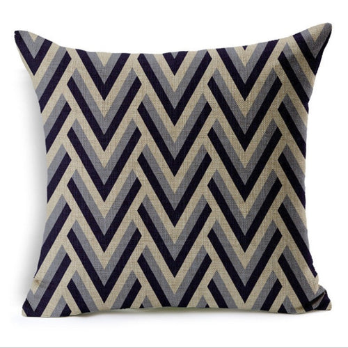 18" Geometric Print Decorative Pillow – Colorful Modern Abstract Designs