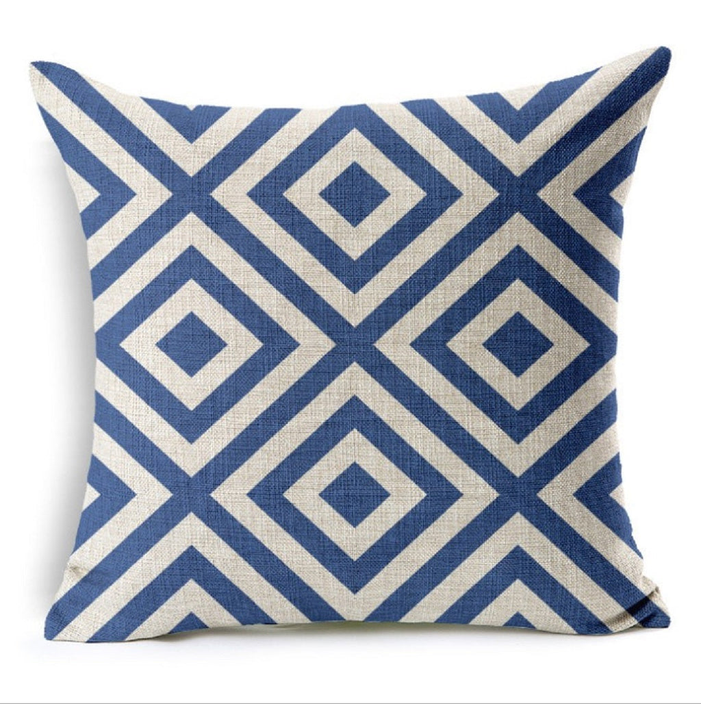 18" Geometric Print Decorative Pillow – Colorful Modern Abstract Designs