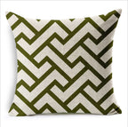 18" Geometric Print Decorative Pillow – Colorful Modern Abstract Designs