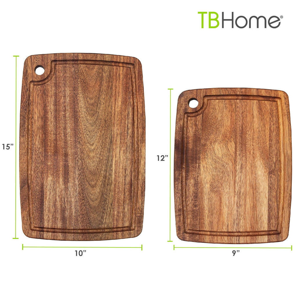 2-Piece Acacia Wood Cutting Board Set