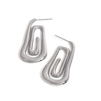 Threaded and hollow design, simple and elegant earrings