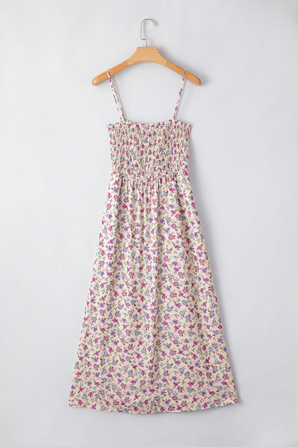 Boho Floral Smocked Maxi Sundress