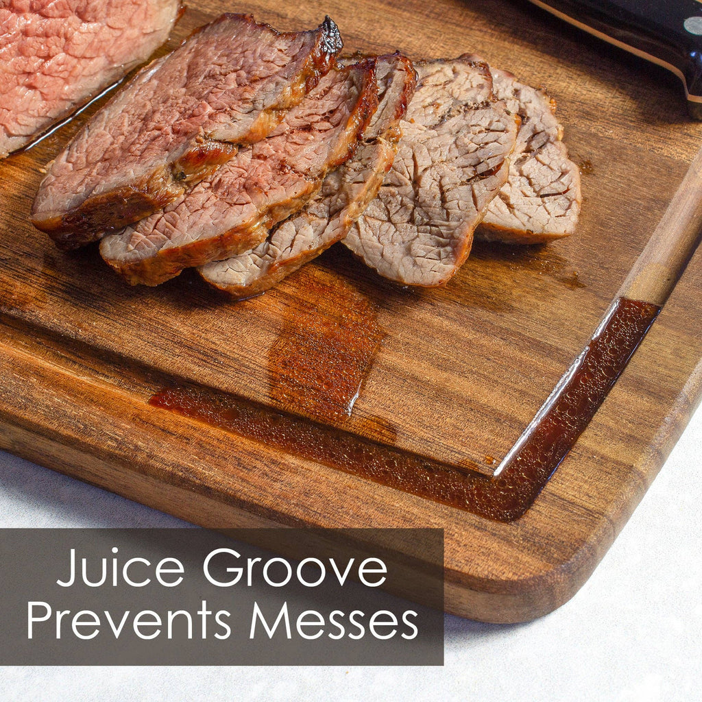 2-Piece Acacia Wood Cutting Board Set