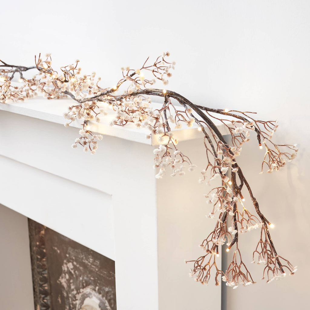 Baby's Breath Lighted Garland