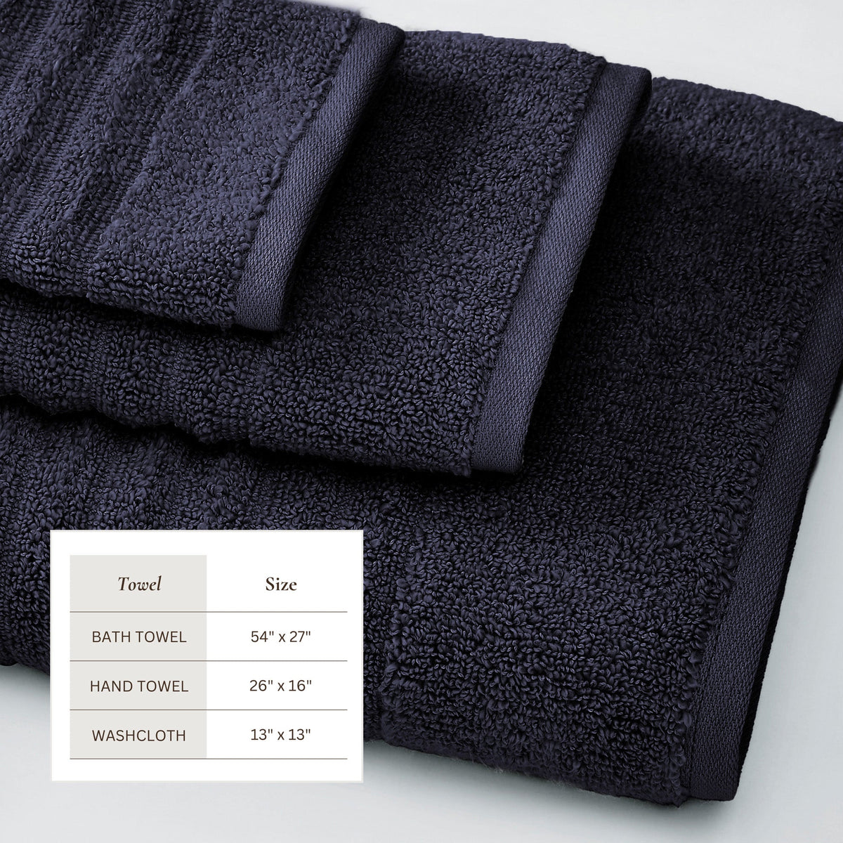 Karina Collection Luxury Combed Cotton Bath Towel Set