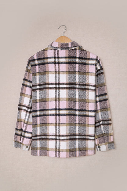 Plaid Chest Pocket Buttoned Shacket