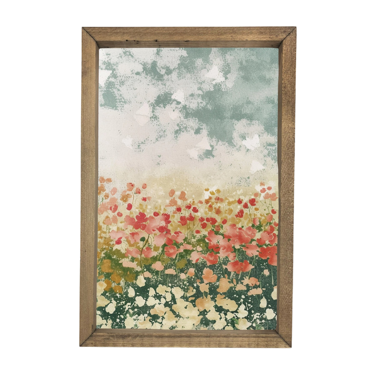 Abstract Flower Field Framed Art