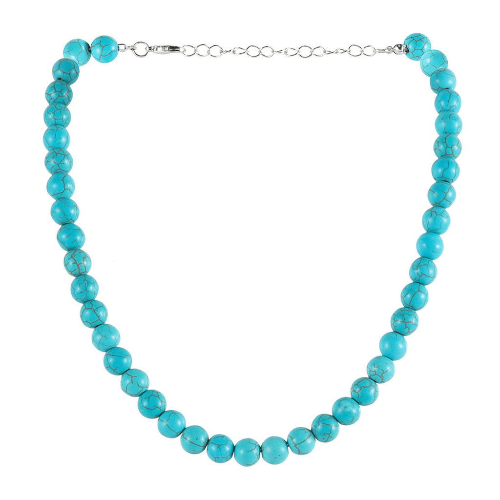 Turquoise Beaded Pendant Necklace