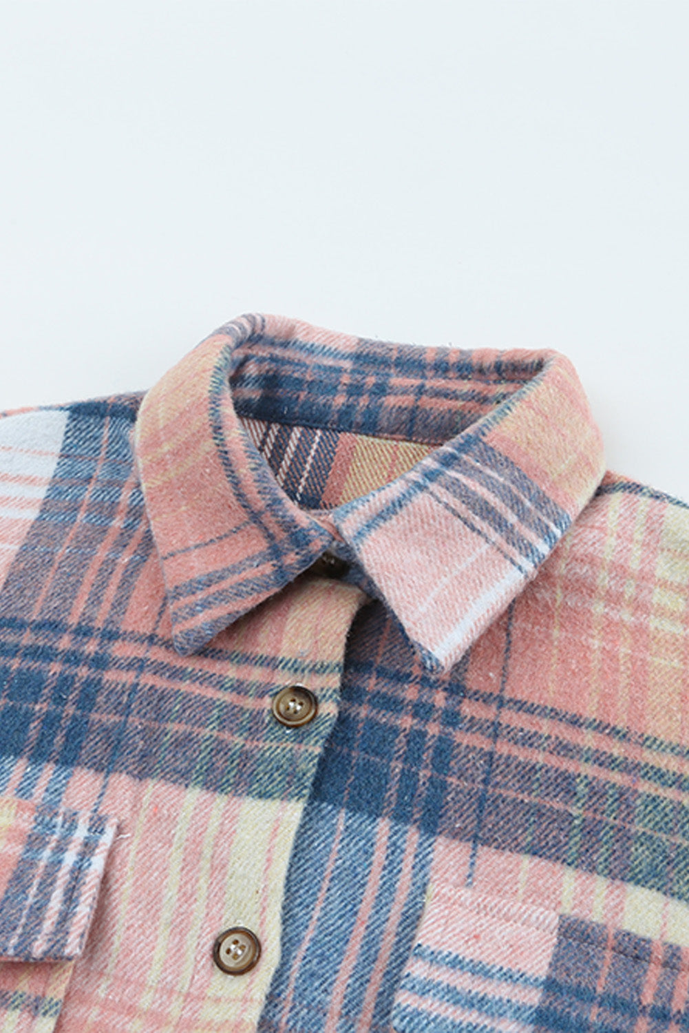 Plaid Flap Pocket Shacket
